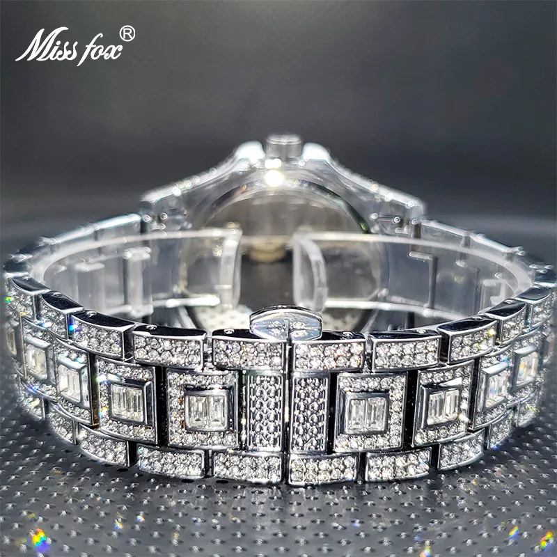 Relogio Masculino luksus miss lod out Diamond Watch Multifunkcja Data Data Kalendarz Kwartalne zegarki dla mężczyzn Dro 2203252341296B