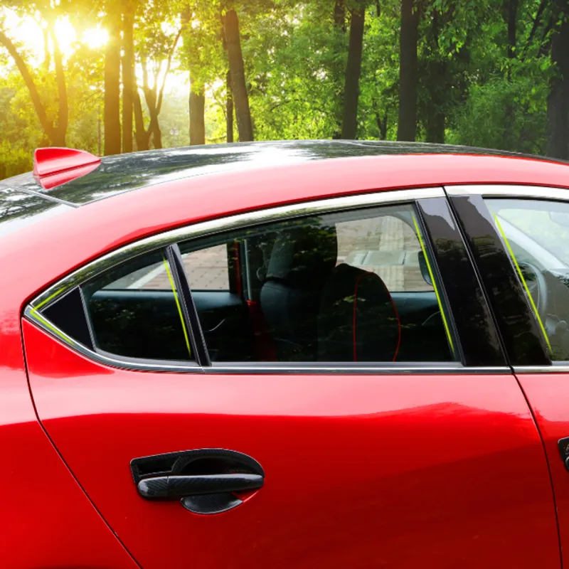 سيارات نافذة المركز ملصق عمود PVC تقليم فيلم مضاد للخلع لـ Mazda 3 6 bn bp gl 2013-إكسسوارات السيارات الخارجية الدائمة
