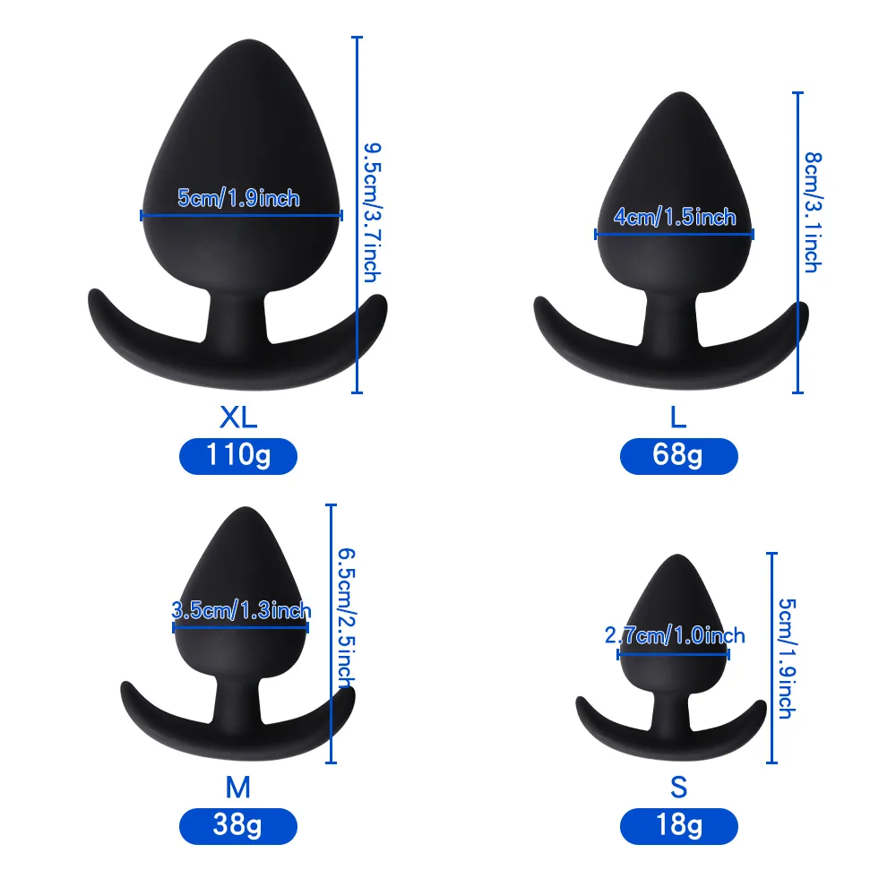 4 tailles Silicone gros godemichet Anal Anal jouets sexy pour adultes jeu hommes femme unisexe sous-vêtements Buttplug gode Anus dilatateur Butplug balle