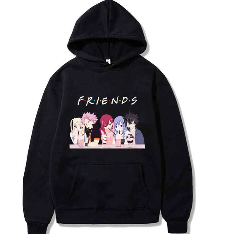 2020 Hot Fairy Tail Hoodies Natsu Lucy Gray Elza Classic Comic Classic Anime Japan Cotton Unisex Undeces Blusze Y220713
