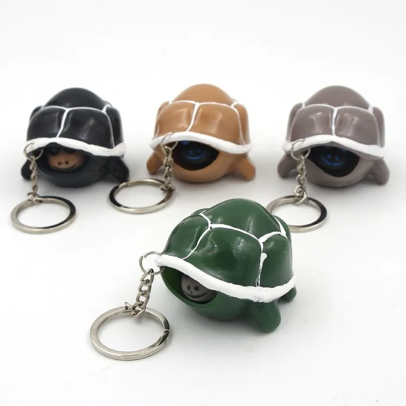 Tortoise Squeeze Toy Cute Telescopic Head Keychain Cartoon Turtle Key Chains Anti Stress Pops It Fidget Toys Funny Gift 220427