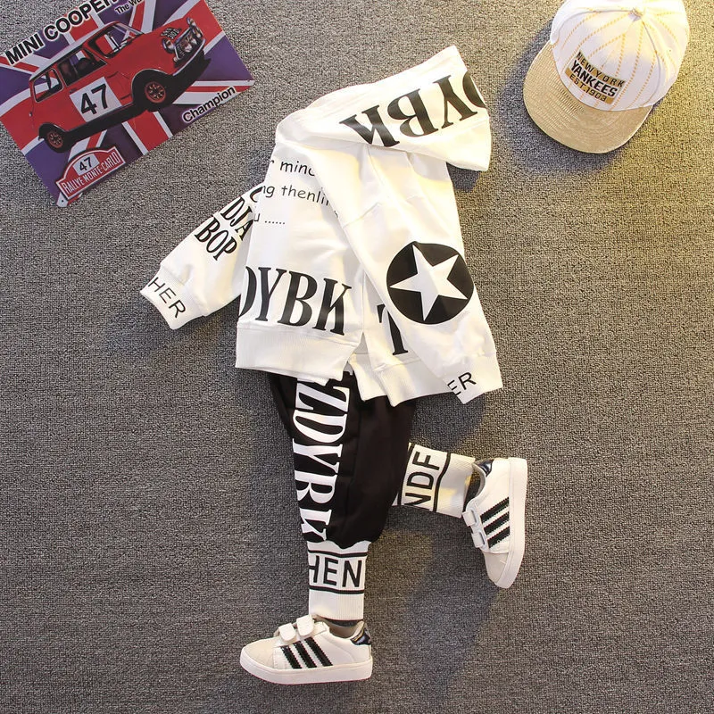 Autumn Baby Clothes Children Boys Girls Sport Letters Hoodies Pants 2stToddler Active Clothing Infant Kids Tracksuit 220523