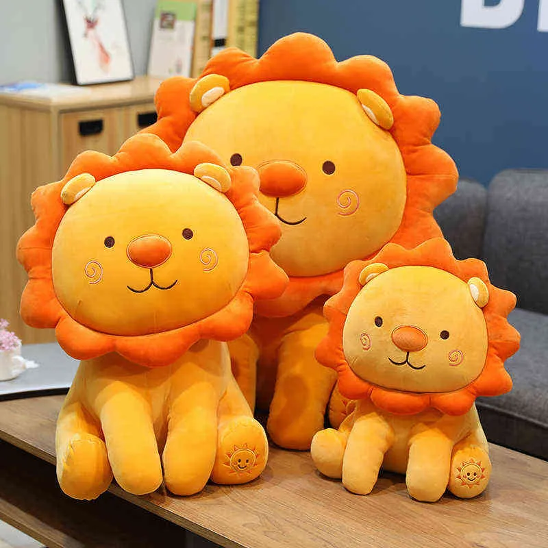 Pc Cm beau Lion en peluche dessin animé soleil roi coussin rempli Animal doux pour enfants filles cadeaux J2207045916021