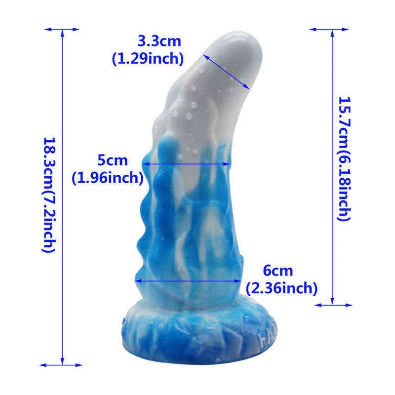 Nxy Dildos Large Silicone Fake Cock Woman G spot Masturbation Suction Realistic Penis Man Anus Sex Toy Male Anal Adult Product220418