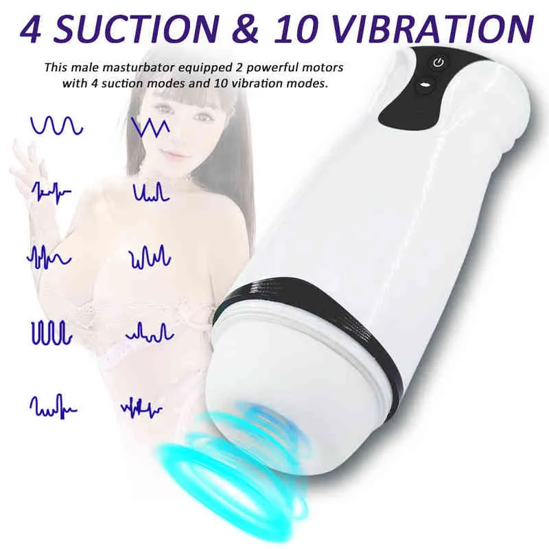 NXY Masturbators Male Masturbator Cup Automatisk Vocalize Sucking Oral Sex Real Vaginal avsugning Vuxen Toys Pussy for Men 220507