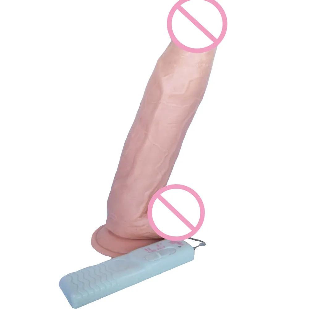 HOWOsexy 12.1 inch Huge Dildo Vibrator With Suction Cup Big dildos Vibration larger Dong Soft Penis vibrating Massager sexy Toys
