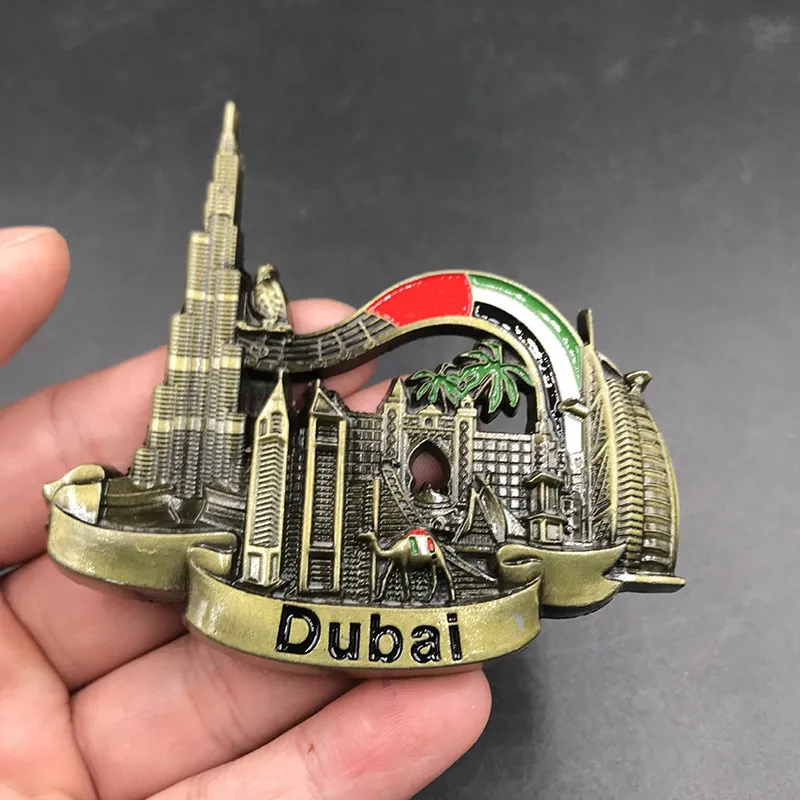 Dubai ZEA Belgia Vienna Paste MEATEL MAGNETIC 3D Landscape Manimena Kolekcja Prezenty Dekoracja domu 220426