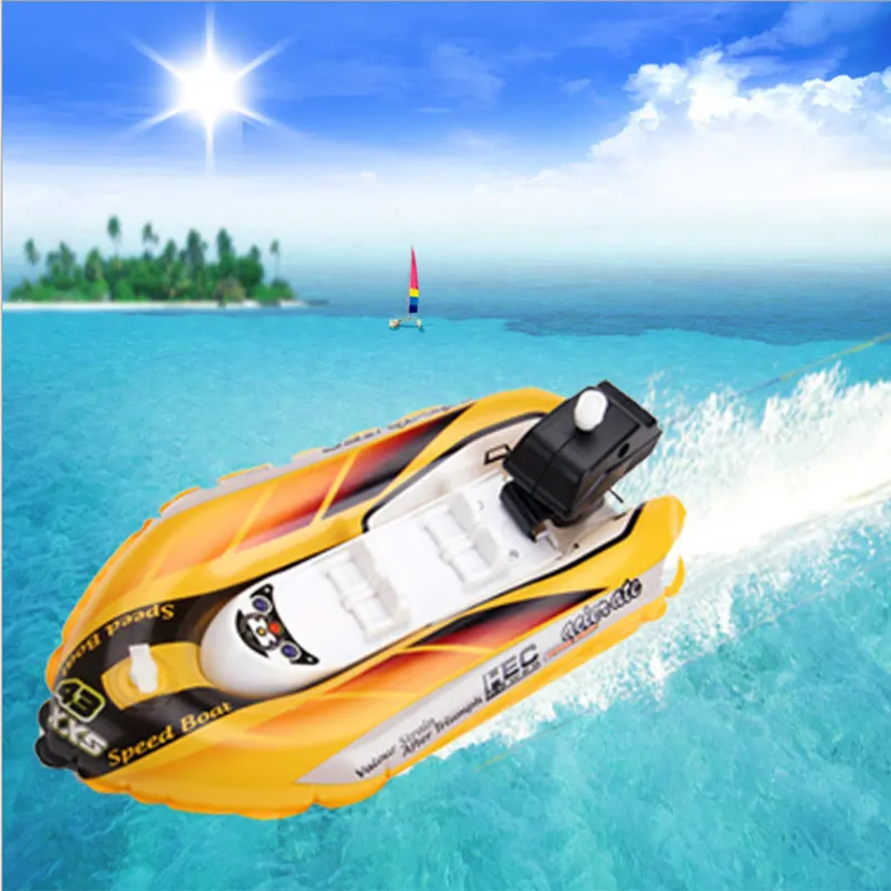 Nadmuchiwana łódź prędkości Wyprowadź zabawkę w wodzie dla dzieci zabawki zegarowa zabawka zabawka w kąpieli dla dzieci zabawka chłopca 220531