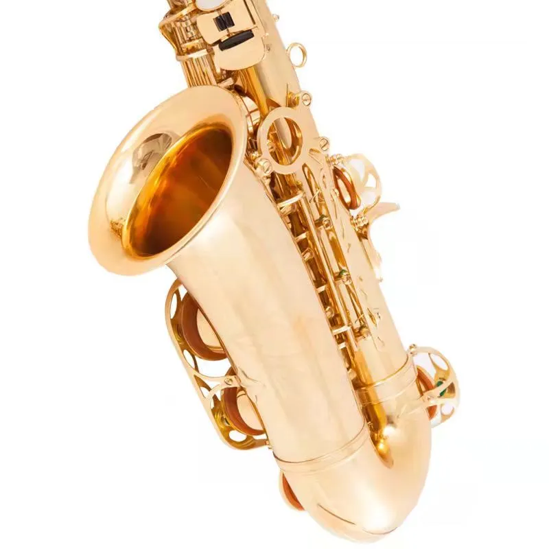 Новый Golden E-Flat Professional Alto Saxophone European Последний ремесленный латунный золото, покрытый Alto Sax, чтобы играть в джазовые инструменты