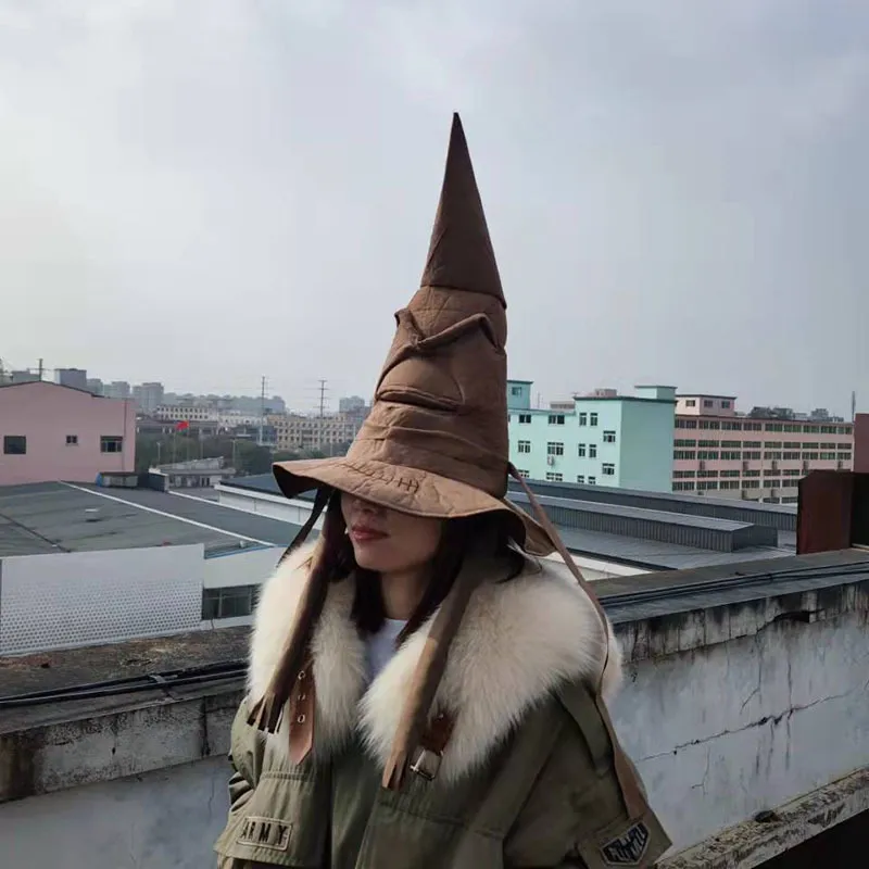 Kątowy czapce filmy Potter sorting hat skórzany czarownic czapki kapelusze halloweenowe imprezy rekwizyty cosplay Cosplay Akcesoria Strona główna 220720