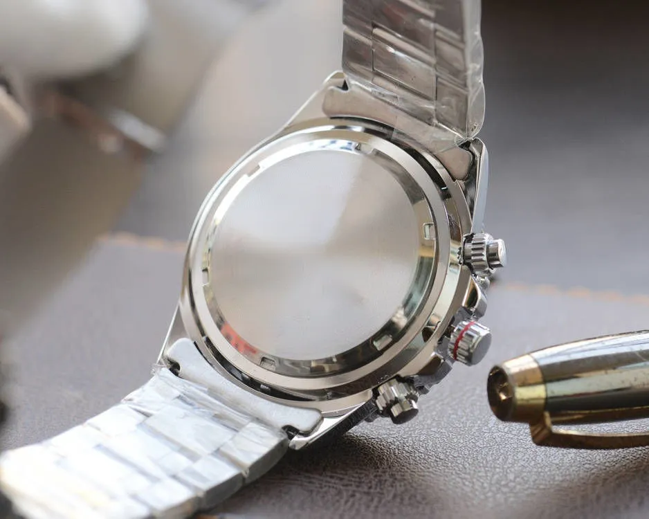 패션 브랜드 시계 남자 여자 쿼츠 비즈니스 시계 6- illedle 세 아이 다기능 캘린더 43mm