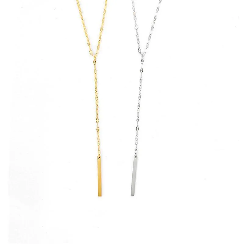 Kettingen 2022 Luxe hanger Choker ketting voor vrouwen minimalistische bamboe ketting roestvrijstalen sieraden