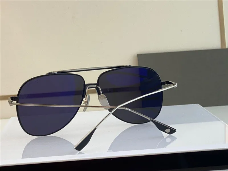 Top K Gold Men Design Solglasögon Alkamx Två pilotmetallram Enkel avantgarde-stil Högkvalitativ mångsidig UV400-linsglasögon W2093