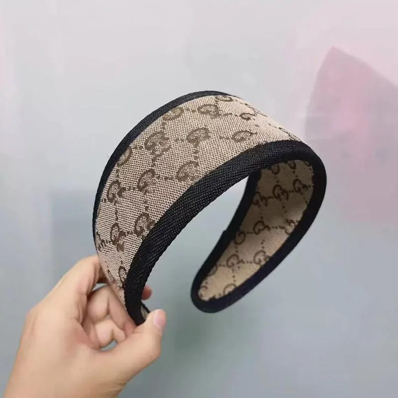 Brand Designer Letters Printing Headband for Women Korean Vintage Retro Wide Hair Hoop Sports Turban Headwrap Accessories G227214F3169329