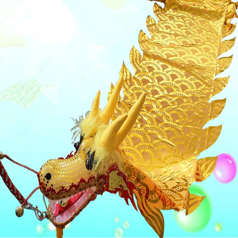 Accessoires de danse avec ruban de Dragon pour célébration de fête chinoise, produits de Fitness carrés colorés, jouets amusants pour enfants et adultes, cadeau de Festival 2416