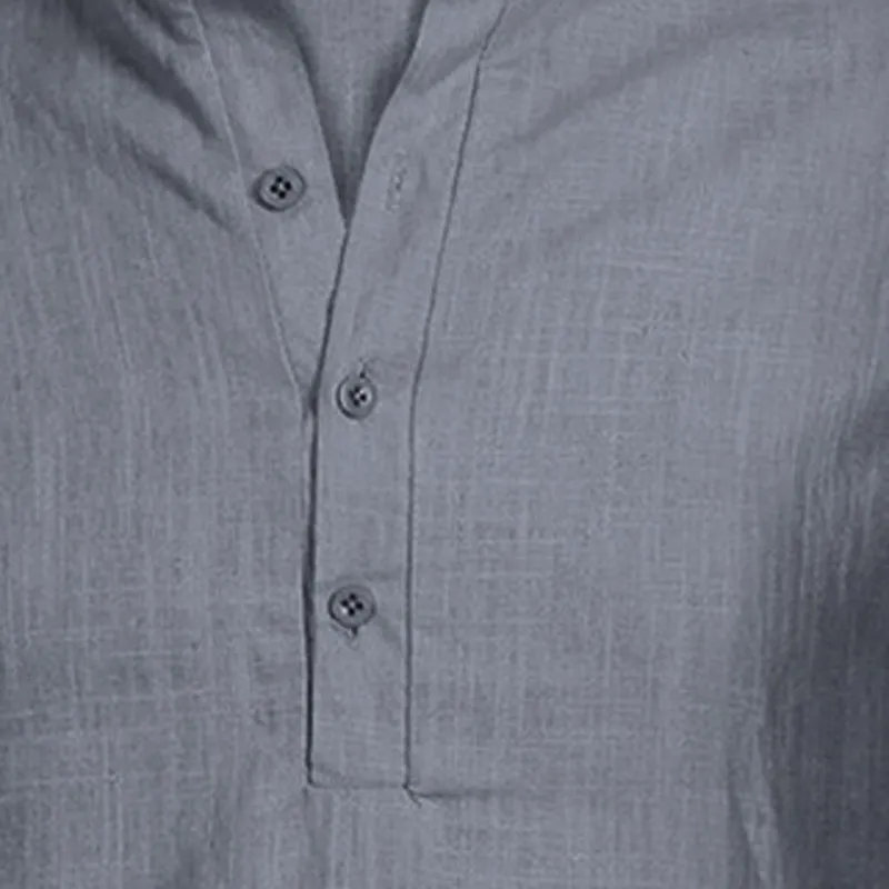 Printemps automne été décontracté beaux hommes chemise hommes chemisier décontracté coton lin chemise hauts amples à manches courtes t-shirt 220527