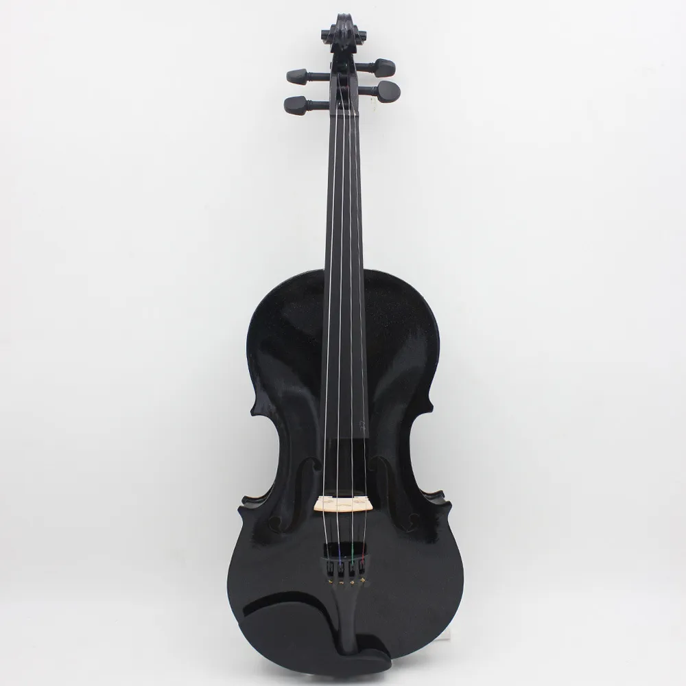 2022 nouvel instrument à cordes violon 4/4 bois massif teint en plastique noir violon professionnel jouant instrument de musique