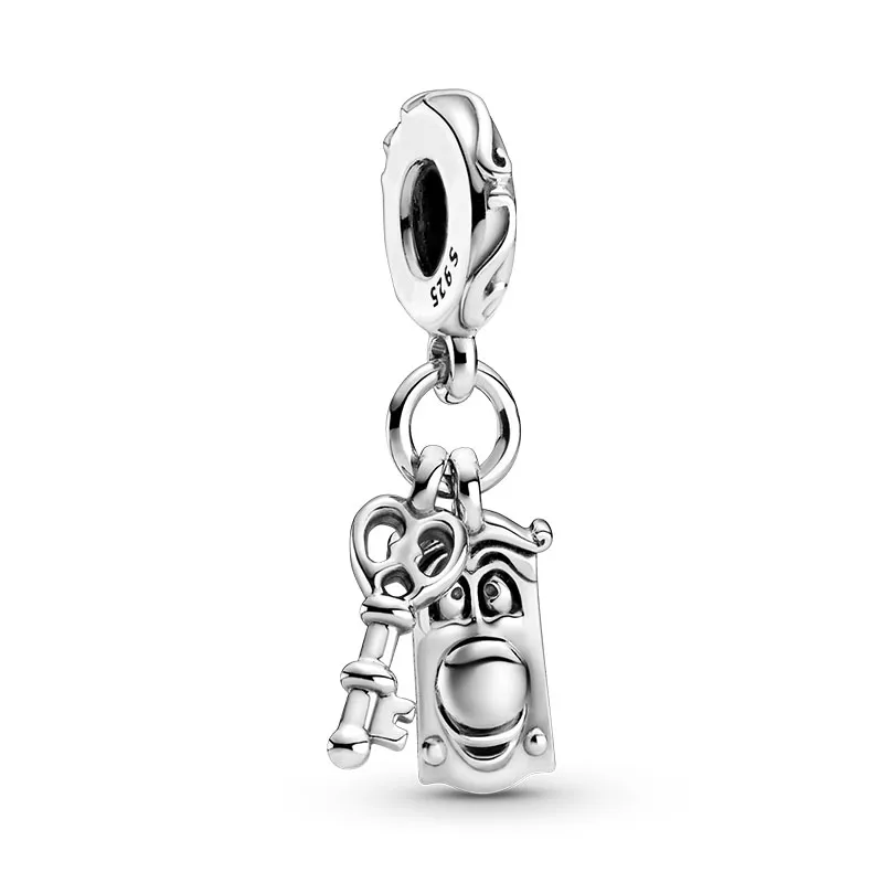 Модный Новый стерлингового серебра 925 пробы с бисером Алиса в стране чудес оригинальный Pandora браслет DIY ювелирные изделия кулон для женщин