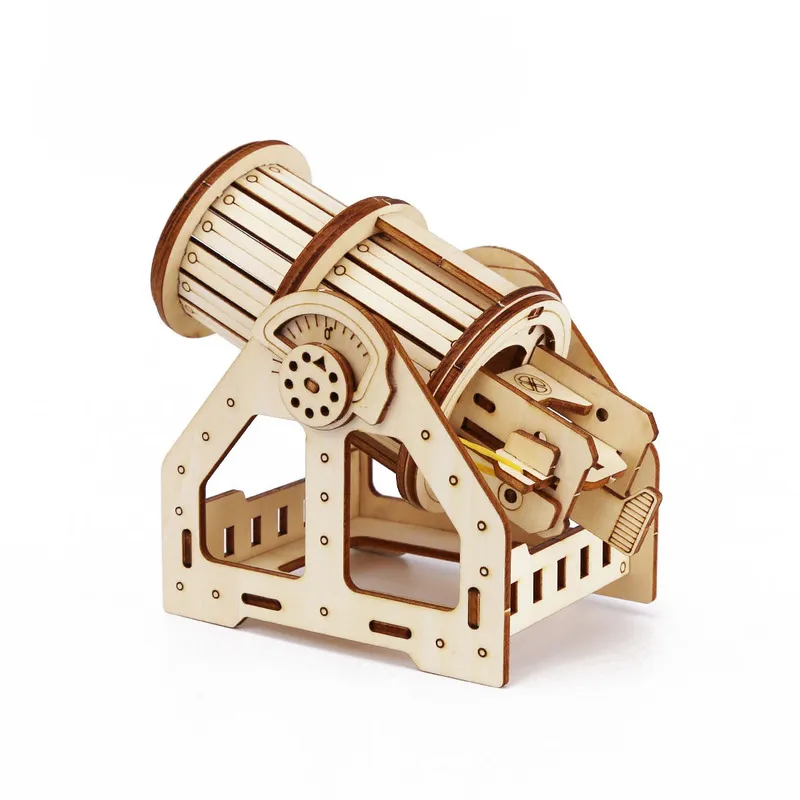Cannon Modèle Siege Artillery Mécanique 3D Puzzle En Bois Jouet Kit Creative Casse-tête Cadeau D'anniversaire Pour Enfants 220715