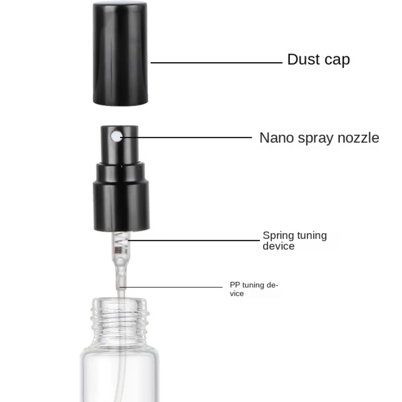 5ML 10ML 15mL Clear Thin Glass Spray Bottle Sample Bottle Wholesale Travel Bottle Clear Thin Glass Perfume Spray 220711