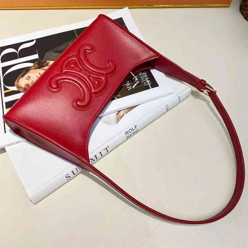 Factory Direct Sales of New Luxury Brand Bags Wholesale 2022 Triumphal Armpit Leather Solid Women's One Shoulder Hand Carrying Street Trend Simple