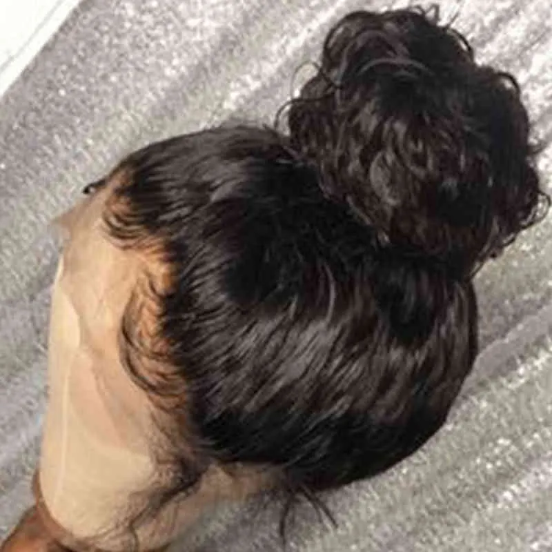 30 pouces Lace Front perruque cheveux humains noir Moxika bouclés s 360 al 220608