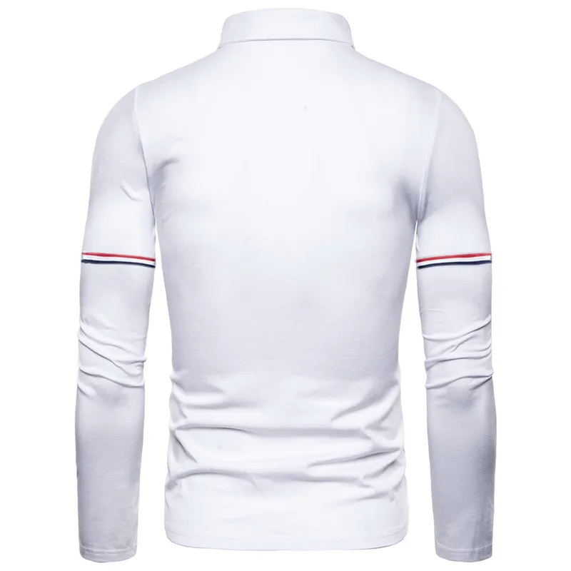 Polo à revers d'été pour hommes [object object] Webbing Embellishment Fashion Long Sleeve landuxiu 220402