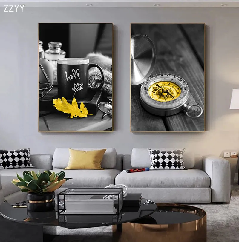 Mode schwarz und gelb Reisen Stadt New York Landschaft Leinwand Poster und Drucke Wohnzimmer Dekoration Gemälde Home Decor
