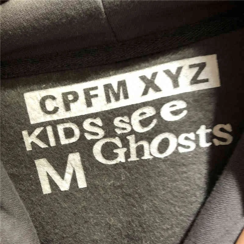 Ni måste föds igen Hoodie CPFM XYZ Kids Se Ghosts Hoodies Asian Size Sweatshirts High Quality Pullovers T220802