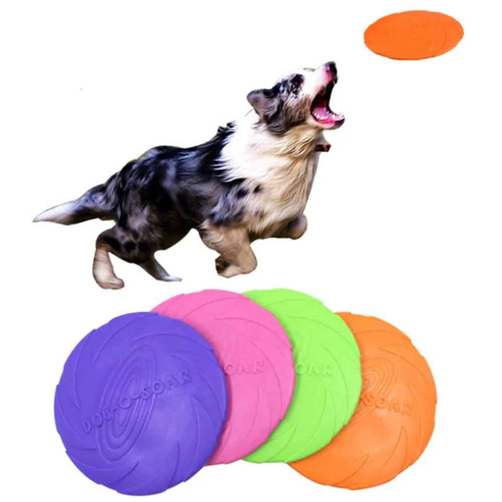 Deleactive Dog Chew Toys Resistance Bite Soft Rubber Puppy Toy Toy for Dogs Training Training Products Dog Flying Discs