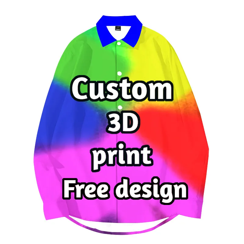 3D Custom Design Buttons camisa hawaiana hombre DIY summer Casual shirt men Short Sleeve Wholesalers Drop large size 5XL 220707