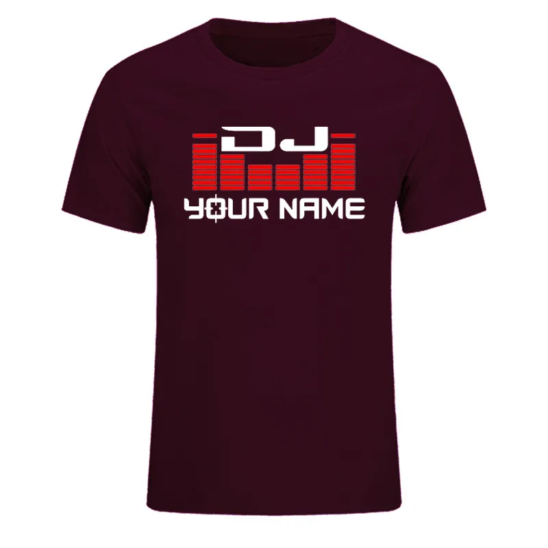 Personalizzato Personalizzato Cognome Fai Da Te Maglietta Uomo Donna DJ Il Tuo Nome Magliette Hip Hop Maglietta Cotone Estate Uomo Top Tees Taglia EU 220616