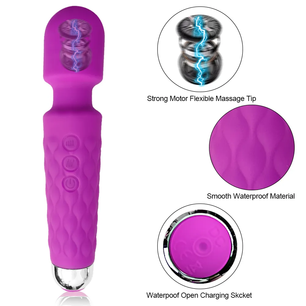 Krachtige AV-vibrator Magic Vagina Wand Clitoris Stimulator Vibrators sexy speelgoed voor vrouwen Masturbator USB-dildo