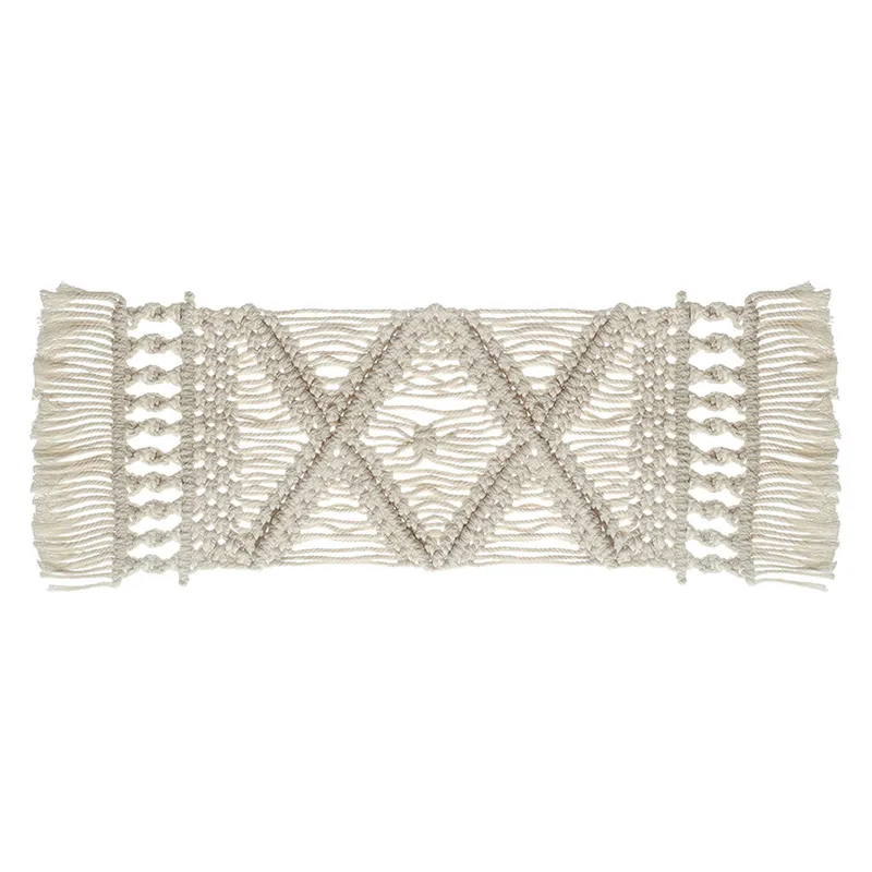 TABELA DE TABELA BOHEMIAN MANTA PLACEMATS MACRAME TAPESTRY COM TASSELOS DE CASAMENTO DE CASAMENTO DE CASA DOCORAÇÃO 22X62CM 220615