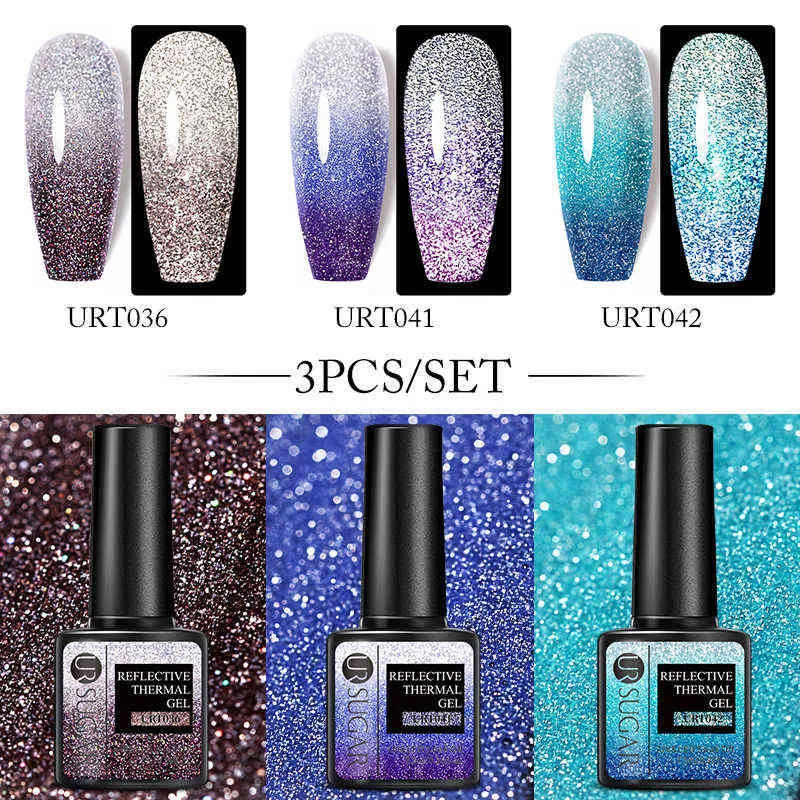 NXY Nail Gel 7 5ml Polish Set Reflective Glitter Thermal Semi Permanent Soak Off Uv Led Art Varnishes 0328