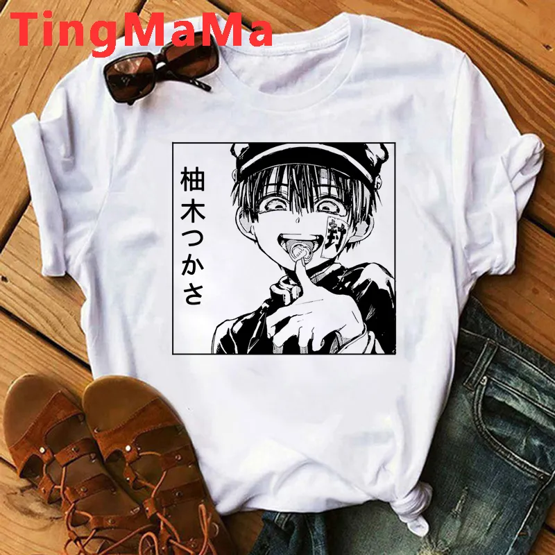 Japońskie anime hanako kun t shirt men kawaii toaleta oprawiona w toaleta śmieszne koszulki z kreskówki manga topy unisex tshirt mężczyzna 220712