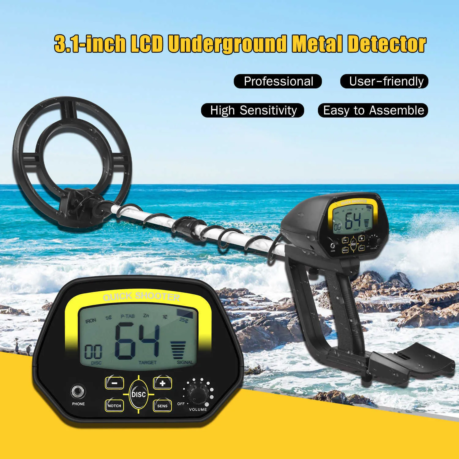 Détecteur de métaux md4060 détecteur de métaux souterrain détecteur de trésor md-4060