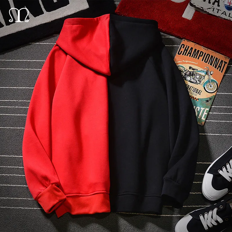 Zipper Sweatshirt Men Hooded Streetwear Hoodies Hip Hop Oversized Hoodie Gym Tracksuits Outwear Patchwork Hoody 220402