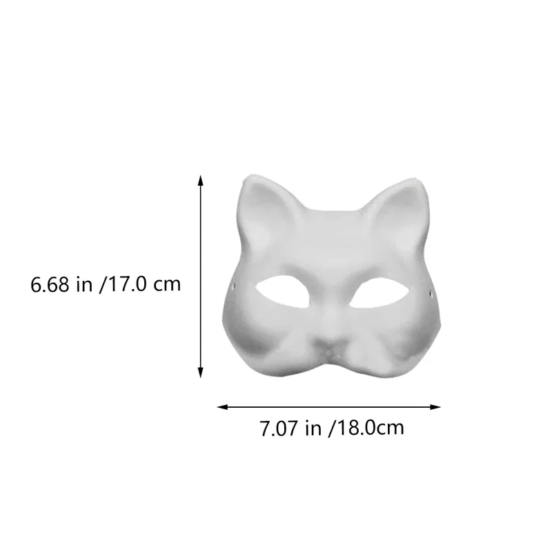 10 stuks DIY overschilderbaar masker lichtgewicht duurzaam cosplay prop maskerade kat gezicht 2207156385619