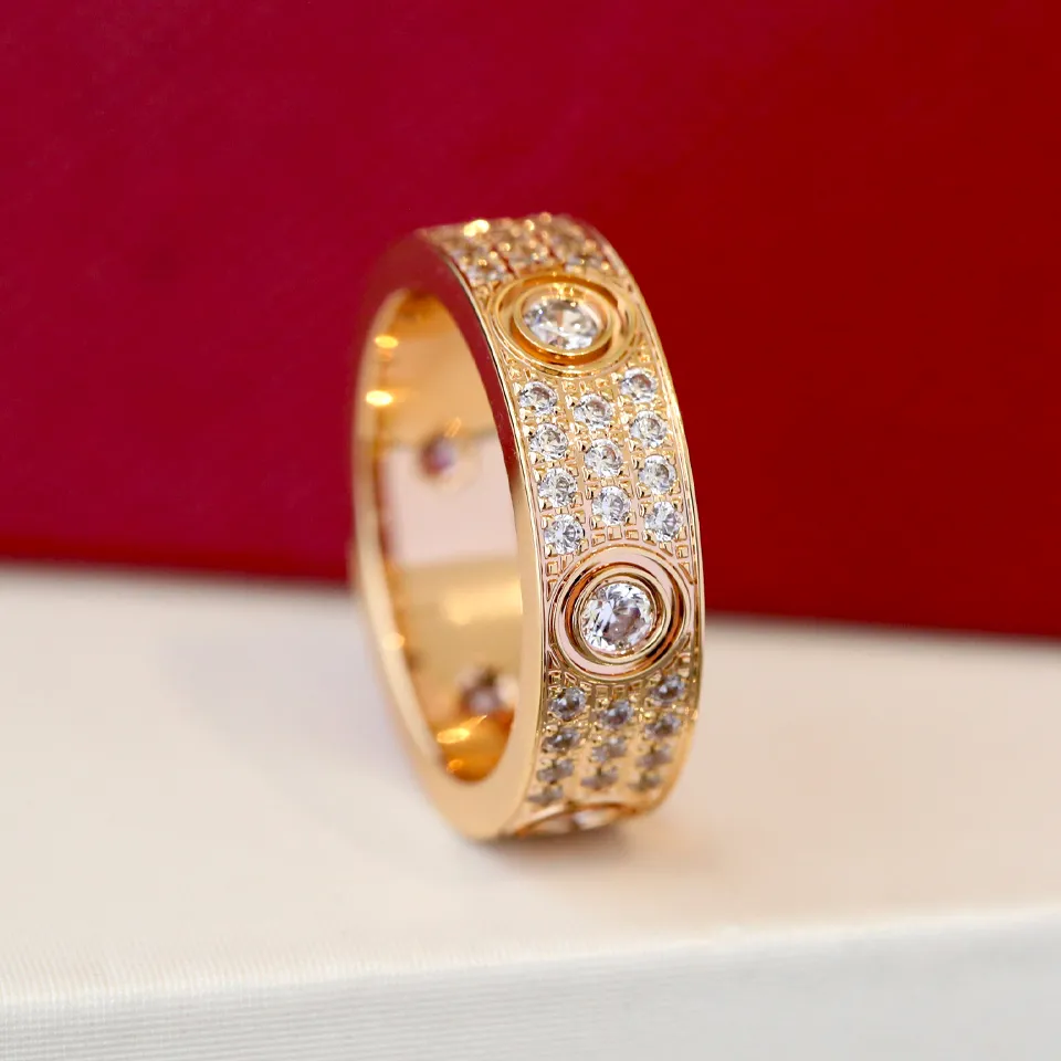 Designer ring för man mode ring för kvinna diamantring set anello di lusso anillos hombre luxe bague femme bagues femme designe289p