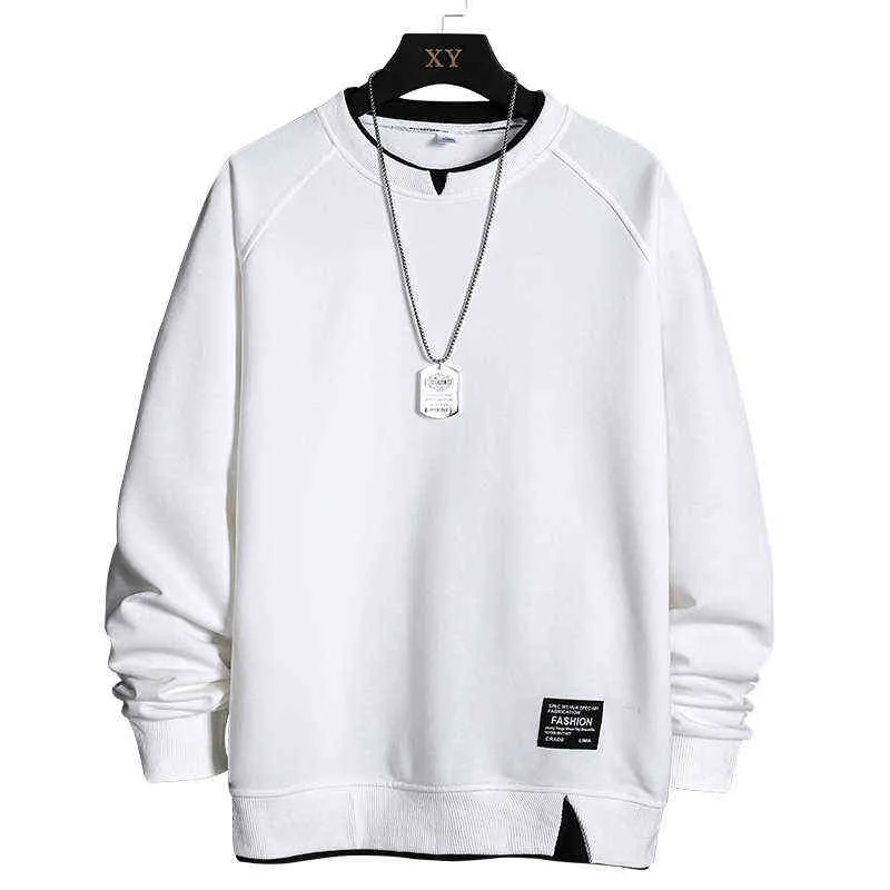 Men/Women Hoodies 2022 Spring New Sweatshirts Male Casual Fake Two Pieces Hoodies Men Solid Color Sweaters streetwear Tops L220801