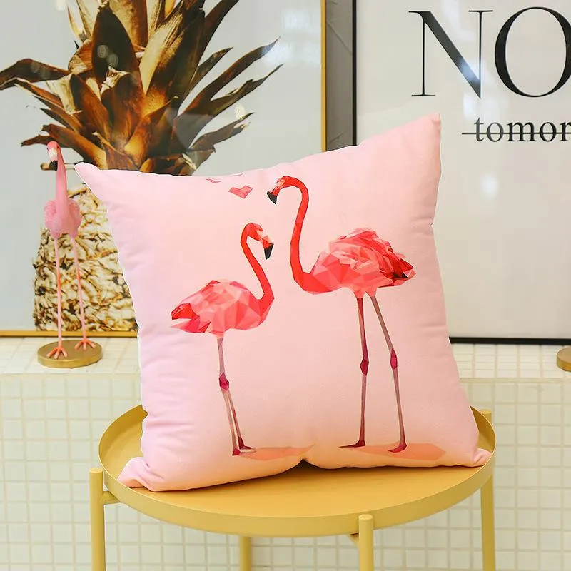 Feestdecoratie Bruiloft Decor Roze Flamingo Gunsten Kussen Kussensloop En Geschenken Verjaardag DIY Decoraties Supplies251R