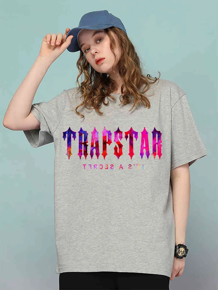 London Trapstarstrapstar 브랜드 여성 Tshirts 여름 통기성 티셔츠 면화 고품질의 짧은 슬리브 스트리트 대형