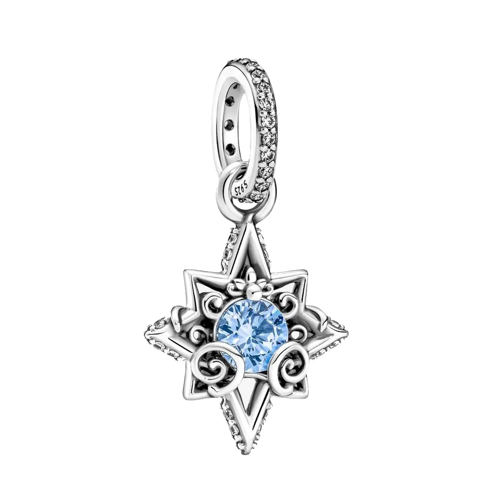 Breloque rotative en argent Sterling 925, pendentif clé ailée, breloque adaptée au Bracelet Pandora pour femmes