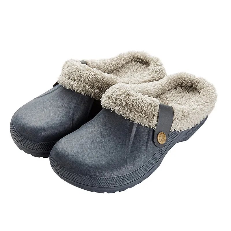 Zimu mężczyźni i kobiety Pluszowe wodoodporne Eva ciepłe futra miłośnicy domowej pantofli ślady podłogowe buty