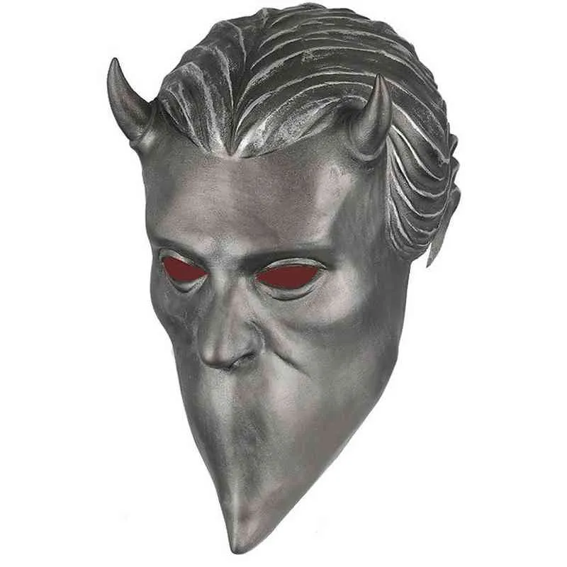 Ghost B.C Cosplay masker Halloween Nameless Ghouls Hard Rock Roll Band latex masker Kostuum Party Props Heavy Metal Band Helmet T220727