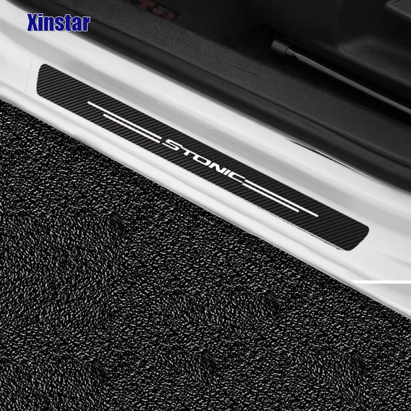 Carbon Fiber GT GTLINE Car Door Sill Sticker For Kia Stonic Auto Accessories6386321