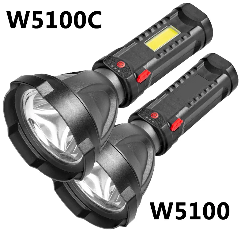 Nouveau Yunmai batterie intégrée lampe de poche LED Distance d'éclairage grande tasse lampe de poche réfléchissante Micro USB Rechargeable lanterne extérieure