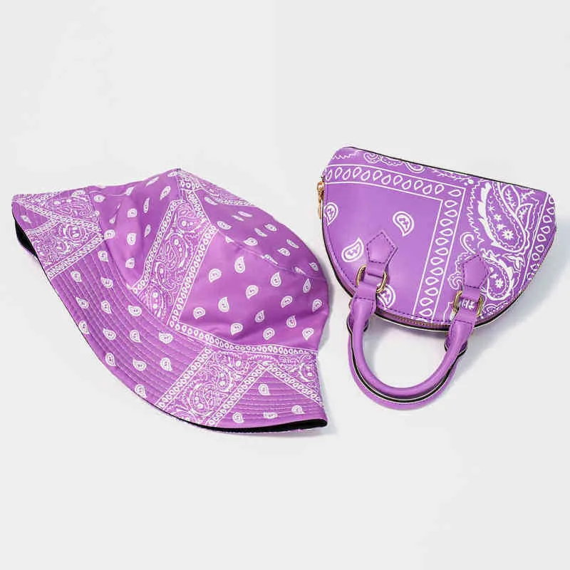 Cashew Blume Kleine Shell Designer Berühmte Marken Luxus Schulter Bandana Hut Und Geldbörse Set Damen Handtaschen Für Frauen G220531