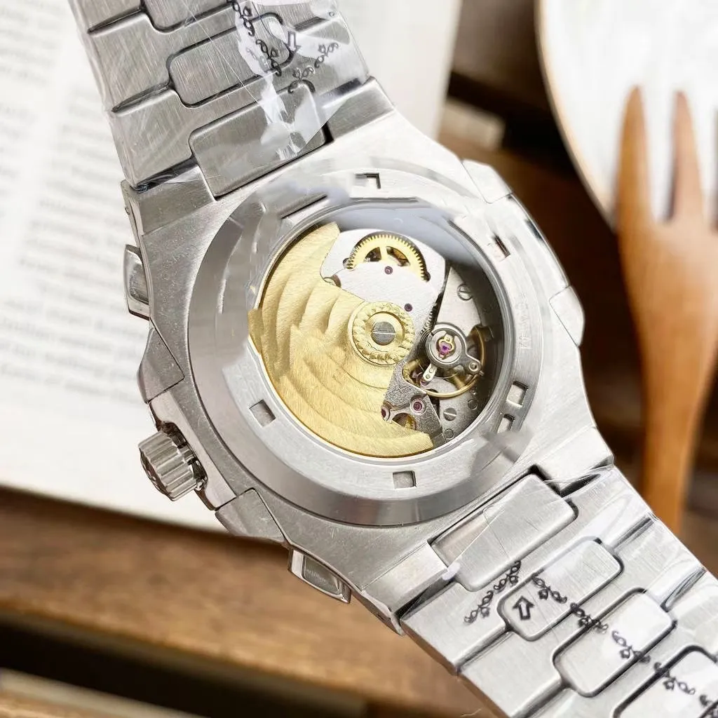 Original Men's Sports Elegant Automatic Mechanical Watch All Gold rostfritt stålarmband Design 2813 Rörelse gör WaterPro258m